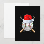 Weihnachts-Baseball-Weihnachtsmannmütze Xmas Light Einladung (Vorne/Hinten)