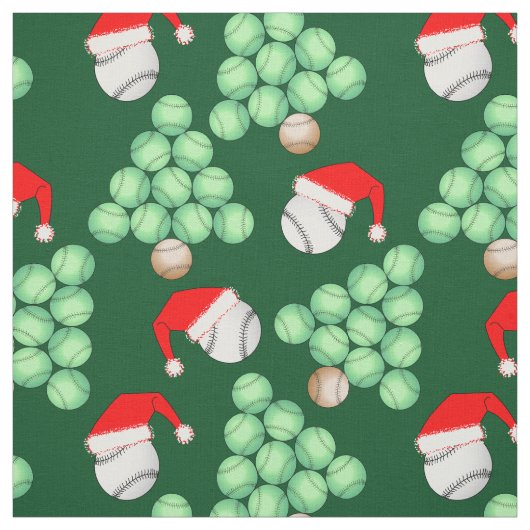 Weihnachts-Baseballbaum Stoff (Muster)