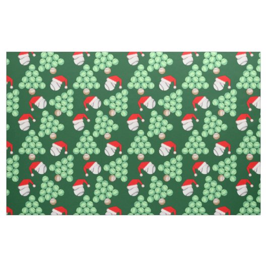 Weihnachts-Baseballbaum Stoff (Fat Quarter (45,7 x 55,9 cm))