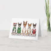 Weihnachts-Basenjis Karte (Vorderseite)