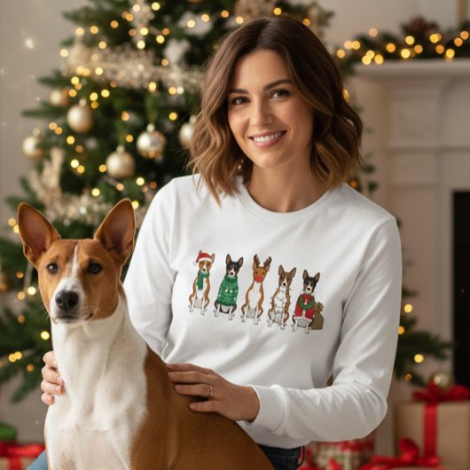 Weihnachts Basenjis Tri-Blend Shirt