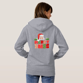 Weihnachts Basic Hooded Sweatshirt in Grau