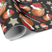 Weihnachts-Basketball Alle Star - Persönlich gesta Geschenkpapier (Rolleneckpunkt)
