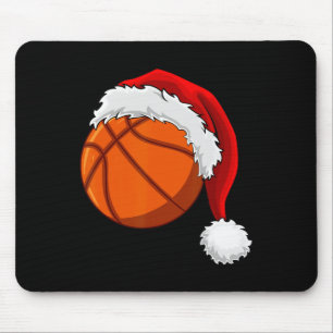 Weihnachts Basketball Ball Weihnachtsmannmütze Män Mousepad