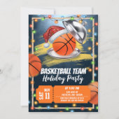 Weihnachts-Basketball-Feier Einladung (Vorderseite)