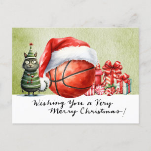 Weihnachts-Basketball Feiertagspostkarte