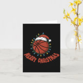 Weihnachts-Basketball Karte (Gelbe Blume)