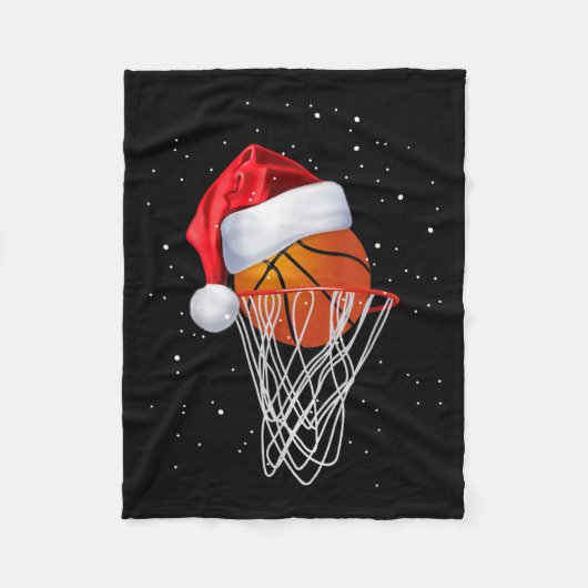 Weihnachts Basketball Shirt Basketball Basketball Fleecedecke (Vorderseite)