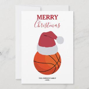Weihnachts-Basketball-Sportball-Individuelle Name Feiertagskarte