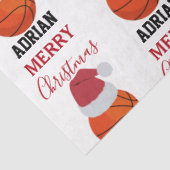 Weihnachts-Basketball-Sportball-Individuelle Name Seidenpapier (Ausschnitt)