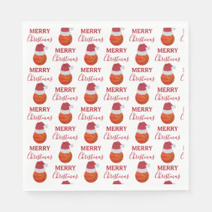 Weihnachts-Basketball-Sportball-Party Serviette