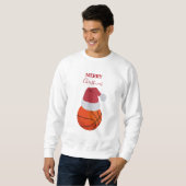Weihnachts-Basketball-Sportball-Party Sweatshirt (Vorne ganz)
