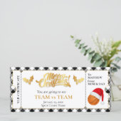 Weihnachts-Basketball-Ticket, Überraschungsgutsche (Stehend Vorderseite)