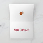 Weihnachts-Basketball und Hoop Feiertagskarte (Innenseite)