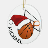 Weihnachts-Basketball und Hoop Keramik Ornament (Links)