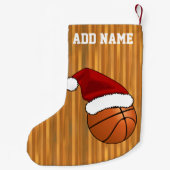 Weihnachts-Basketball und Hoop Kleiner Weihnachtsstrumpf (Rückseite)