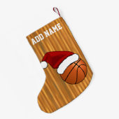 Weihnachts-Basketball und Hoop Kleiner Weihnachtsstrumpf (Rückseite (Hängend))