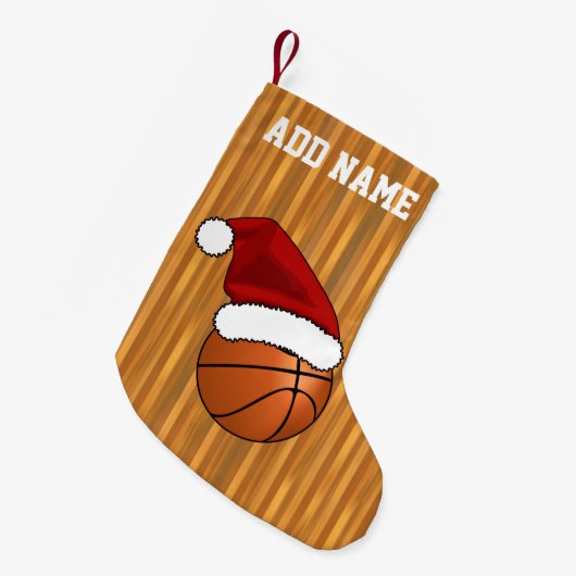 Weihnachts-Basketball und Hoop Kleiner Weihnachtsstrumpf (Vorderansicht (hängend))