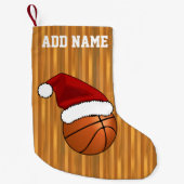 Weihnachts-Basketball und Hoop Kleiner Weihnachtsstrumpf (Vorderseite)