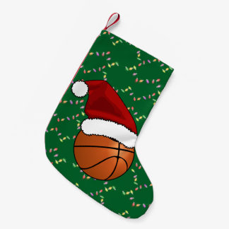 Weihnachts-Basketball und Hoop Kleiner Weihnachtsstrumpf