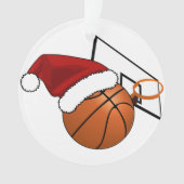Weihnachts-Basketball und Hoop Ornament (Vorderseite)