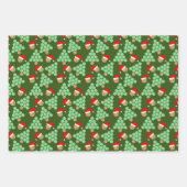 Weihnachts-Basketball-Weihnachtsmannmützen Geschenkpapier Set (Vorderseite 2)