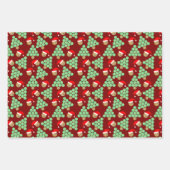 Weihnachts-Basketball-Weihnachtsmannmützen Geschenkpapier Set (Vorderseite)