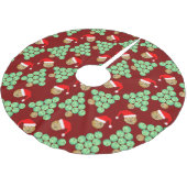 Weihnachts-Basketball-Weihnachtsmannmützen Polyester Weihnachtsbaumdecke (Schrägansicht)