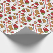 Weihnachts-Basketballmuster - Individualisieren Geschenkpapier (Ecke)