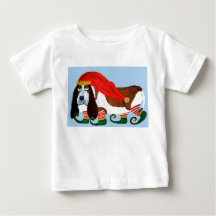 Weihnachts-Basset-Hound-Elf