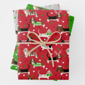 Weihnachts-Basset-Hound Geschenkpapier Set (Beispiel)