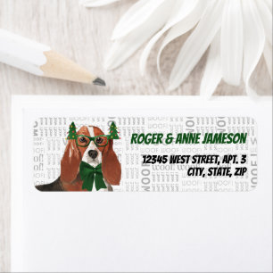 Weihnachts-Basset-Hound-Lover-Rücksendeadresse