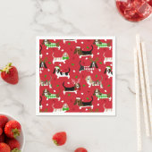 Weihnachts-Basset-Hound Serviette (Beispiel)