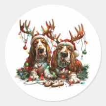 Weihnachts-Basset-Hunde