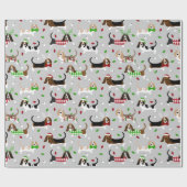 Weihnachts-Basset-Wrapping Paper Geschenkpapier (Flach)