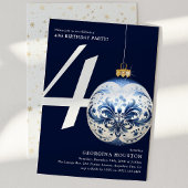 Weihnachts-Bauble 40. Geburtstag Party Einladung