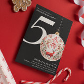 Weihnachts-Bauble 50. Geburtstagsparty Einladung
