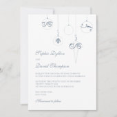 Weihnachts Bauble Ornamente Eiszeit Hochzeit Einladung (Vorderseite)