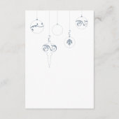 Weihnachts Bauble Ornamente Winter Blau Begleitkarte (Rückseite)