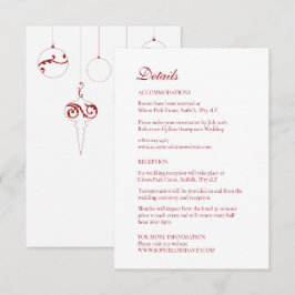 Weihnachts Bauble Ornamente Winter Rot Begleitkarte