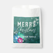 Weihnachts Baubles auf Grünen Jahreszeiten Geschenktütchen (Vorderseite)