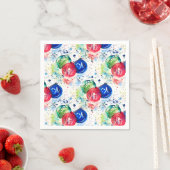 Weihnachts Baubles Wasserfarben Ornament Napkins Serviette (Beispiel)