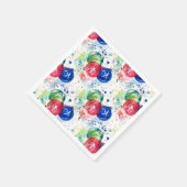 Weihnachts Baubles Wasserfarben Ornament Napkins Serviette (Ecke)