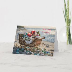 Weihnachts Beach Frohe Festtage Starfish Karte