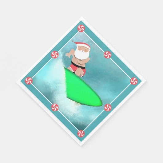 Weihnachts Beach Party Serviette (Ecke)