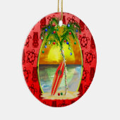 Weihnachts Beach Sunset Keramik Ornament (Rechts)