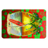 Weihnachts Beach Sunset Magnet (Horizontal)