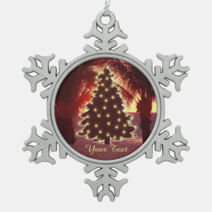 Weihnachts Beach Sunset Ornamente PERSONALISIERT