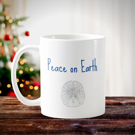 Weihnachts Beach Weltfrieden Sand Dollar Kaffeetasse