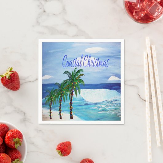 Weihnachts-Beachparty mit Servietten (Beispiel)